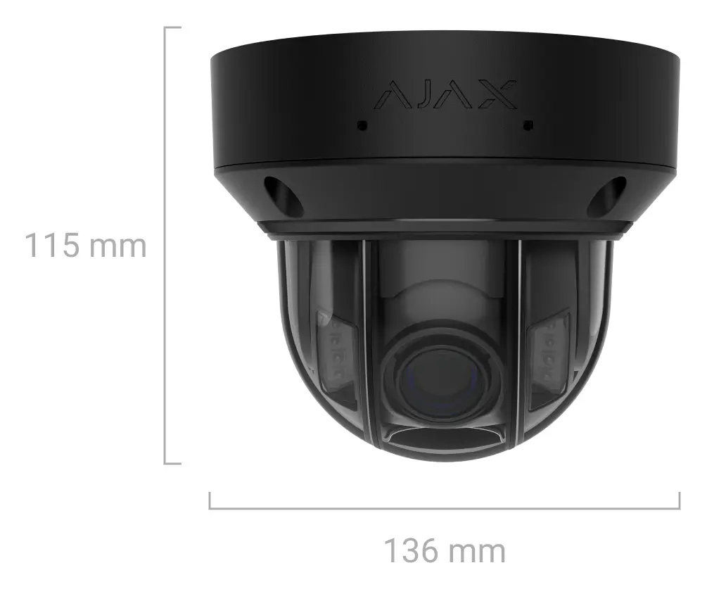 Ajax DomeCam HLVF (8 Mp) IP Dome Kamera — görsel 4