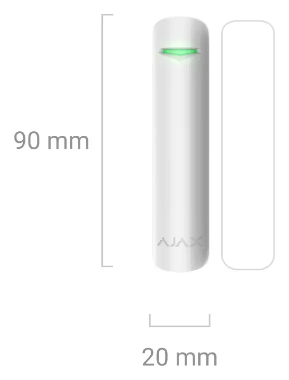 Ajax DoorProtect Plus Jeweller Kablosuz Manyetik Kontak (Darbe ve Eğim Sensörlü) — görsel 4
