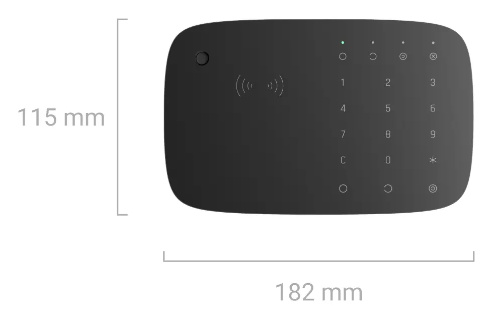Ajax KeyPad Combi Jeweller Kablosuz Sirenli ve Kart Okuyuculu Tuş Takımı — görsel 4