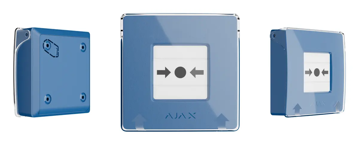 Ajax ManualCallPoint (Blue) Jeweller Kablosuz Programlanabilir Acil Durum Butonu