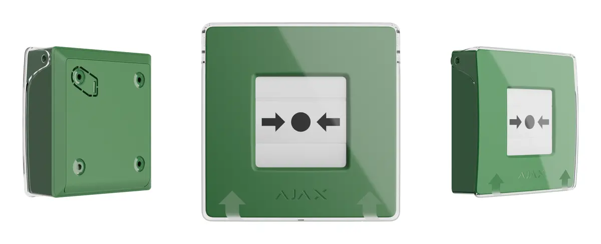 Ajax ManualCallPoint (Green) Jeweller Kablosuz Programlanabilir Acil Durum Butonu