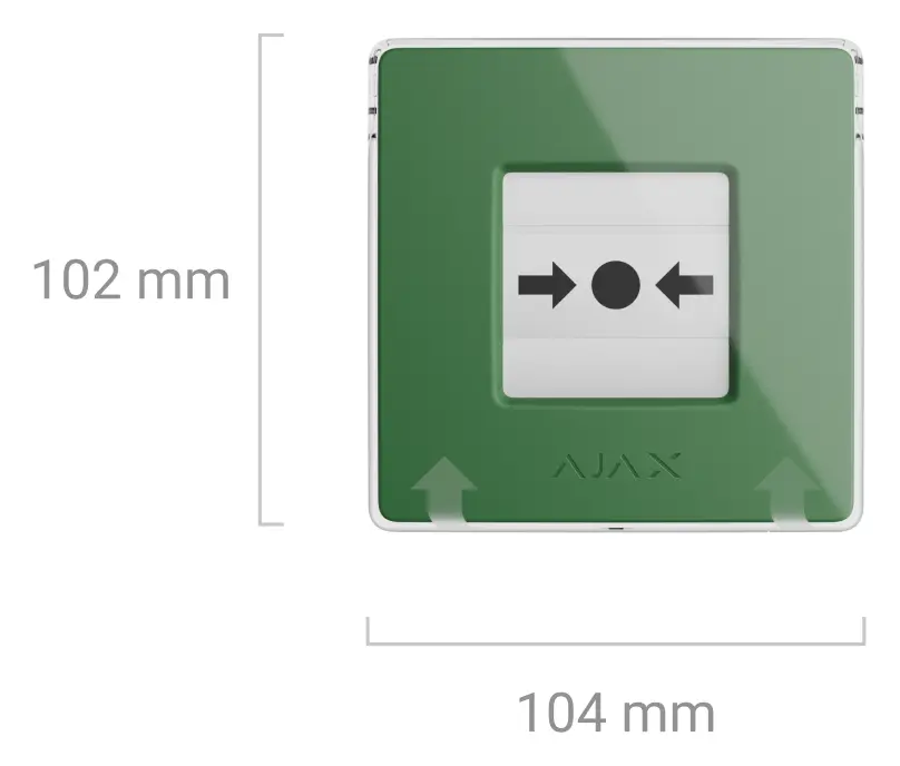 Ajax ManualCallPoint (Green) Jeweller Kablosuz Programlanabilir Acil Durum Butonu — görsel 3