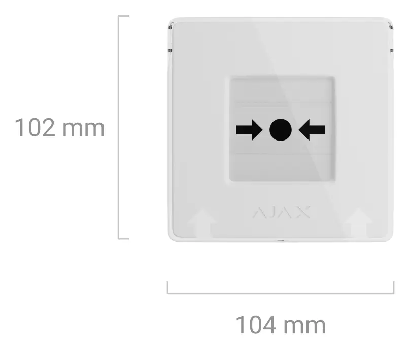 Ajax ManualCallPoint (White) Jeweller Kablosuz Programlanabilir Acil Durum Butonu — görsel 3