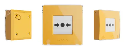 Ajax ManualCallPoint (Yellow) Jeweller Kablosuz Programlanabilir Acil Durum Butonu