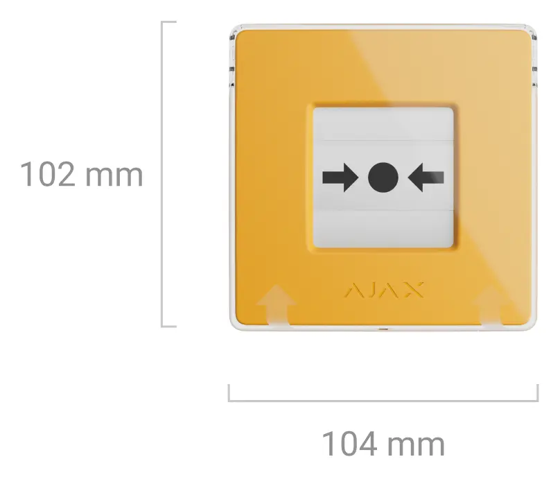 Ajax ManualCallPoint (Yellow) Jeweller Kablosuz Programlanabilir Acil Durum Butonu — görsel 3