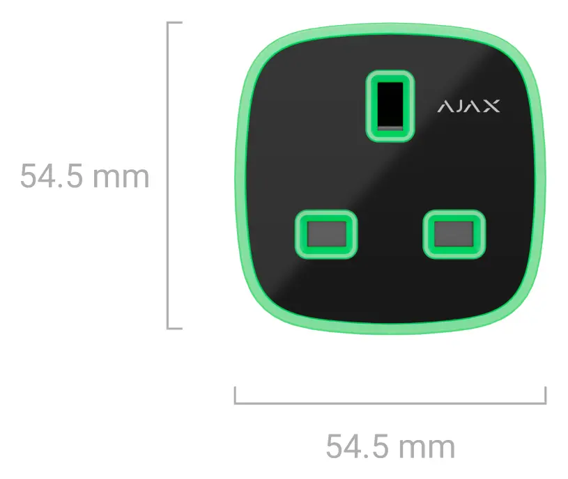 Ajax Socket (type G) Jeweller Kablosuz Akıllı Priz (Güç Ölçümlü) — görsel 4