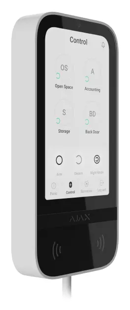 Ajax Superior KeyPad TouchScreen Fibra Kablolu Dokunmatik Ekranlı Tuş Takımı — görsel 3