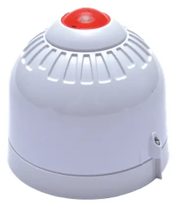 Apollo 29600-803 Series 65 Konvansiyonel Beyaz Gövde Kırmızı Flaşlı EN 54-23 Kat. C Yangın Sireni / Flaşör
