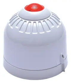 Apollo 29600-803 Series 65 Konvansiyonel Beyaz Gövde Kırmızı Flaşlı EN 54-23 Kat. C Yangın Sireni / Flaşör