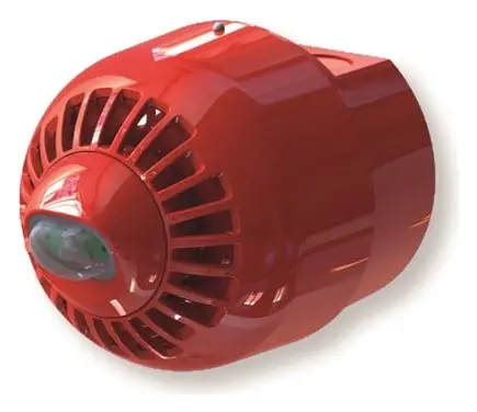 Apollo 29600-806 Orbis Konvansiyonel Kırmızı Gövde Beyaz Flaşlı EN 54-23 Kat. W Yangın Sireni / Flaşör