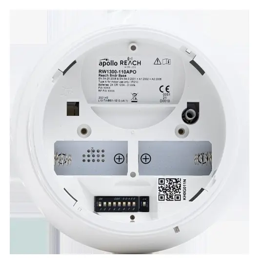 Apollo RW1300-110APO REACH Wireless Kablosuz Sirenli Dedektör Tabanı — görsel 2