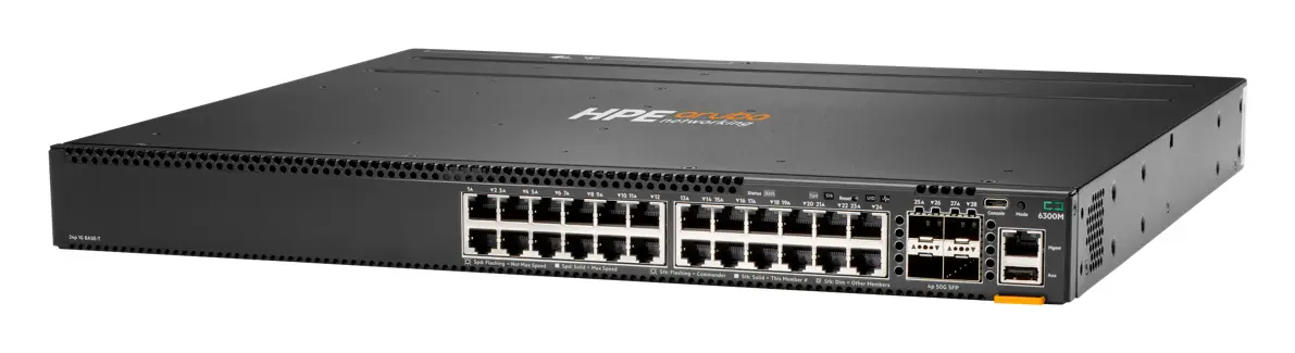 Aruba JL664A CX6300M 24-port 1GbE and 4-port SFP56 Yönetilebilir Switch