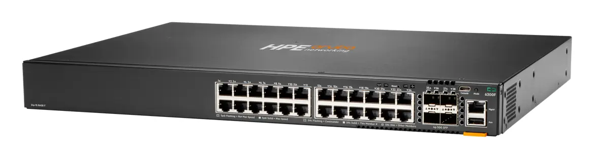 Aruba JL668A CX6300F 24-port 1GbE and 4-port SFP56 Yönetilebilir Switch