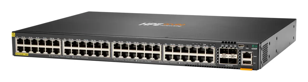 Aruba JL728B CX6200F 48G Class-4 PoE 4SFP+ 740W PoE Switch