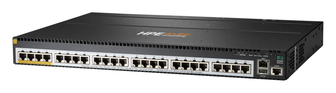 Aruba R0M68A 2930M 24 HPE Smart Rate PoE Class 6 1-slot PoE Switch