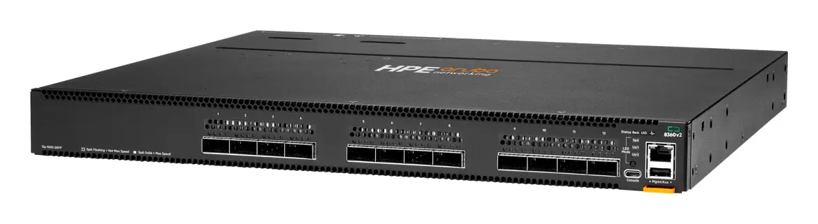 Aruba R9G14A CX8360-12C v2 Port-to-Power Airflow 3xFan 2xPSU Attached Veri Merkezi Switch