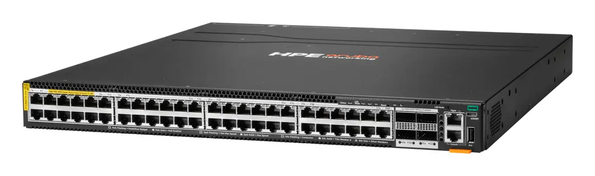 Aruba S0E91A CX6300M 48p Smart Rate 1G/2.5G/5G/10G PTP/AVB Class8 PoE 4p 100G MACsec PoE Switch