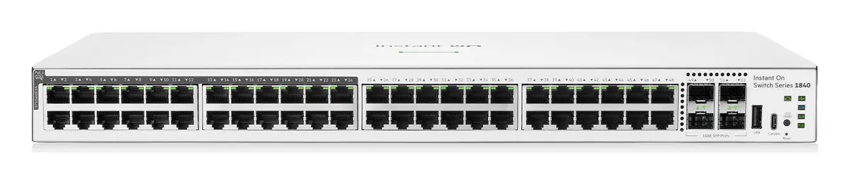 Aruba Instant On S5E31A 1840 48G, 24p CL4 PoE 370W, 4SFP PoE Switch