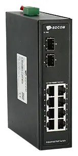 BDCOM IES200-LSTW2080P 8 Port Gigabit PoE 2×SFP Endüstriyel Switch — görsel 3