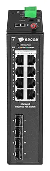 BDCOM IES200-ND25-2S8T 8 Port Gigabit 2×SFP Endüstriyel Switch — görsel 2