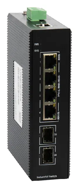 BDCOM IES200-V25-2S4P 4 Port Gigabit 2×SFP Endüstriyel Switch — görsel 5
