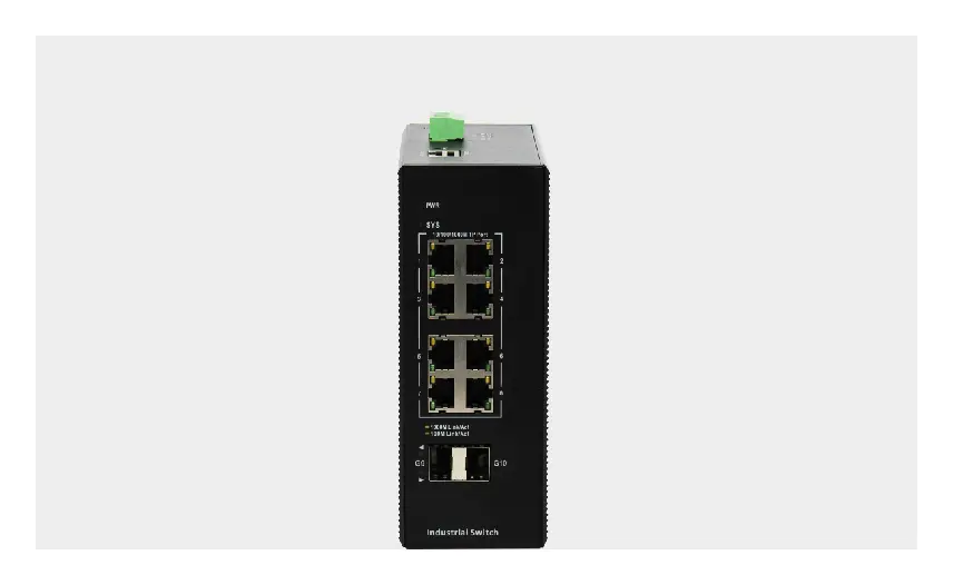 BDCOM IES200-V25-2S8T 8 Port Gigabit 2×SFP Endüstriyel Switch — görsel 6
