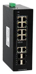 BDCOM IES200-V25-4S2T8P 10 Port Gigabit 4×SFP Endüstriyel Switch — görsel 3