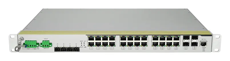 BDCOM IES2000-5524T4S4X-NS 24 Port Gigabit 4×SFP 4×10G SFP+ L3 Endüstriyel Switch