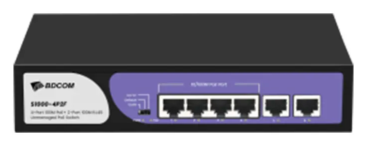 BDCOM S1000-4P2F 4 Port Fast Ethernet PoE Yönetilemez Switch