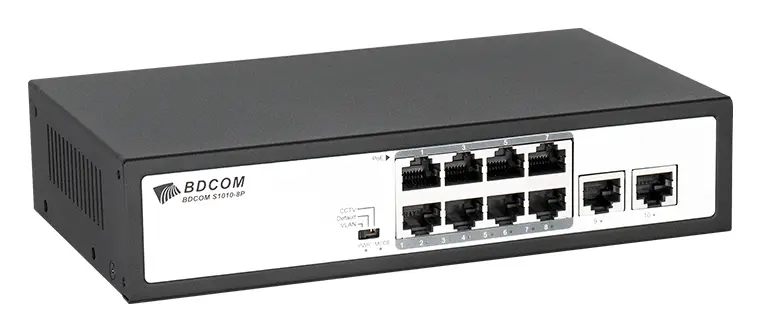 BDCOM S1010-8PV1 8 Port Fast Ethernet PoE Yönetilemez Switch — görsel 3