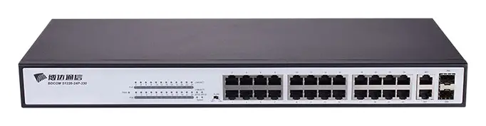 BDCOM S1226-24P 24 Port Fast Ethernet PoE Yönetilemez Switch — görsel 2