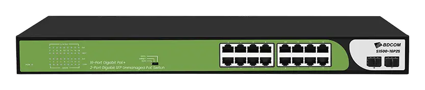 BDCOM S1500-24P2S-370 26 Port Gigabit PoE Yönetilemez Switch — görsel 3