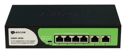 BDCOM S1500-4P2G 8 Port Gigabit PoE Yönetilemez Switch