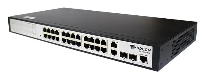 BDCOM S2228-B 24 Port Fast Ethernet 2×Gigabit 2×SFP L2+ Yönetilebilir Switch — görsel 2