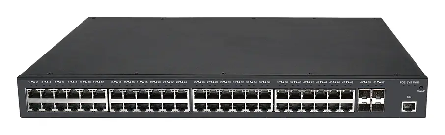 BDCOM S2500-48P4S-370 48 Port Gigabit PoE 4×SFP L2+ Yönetilebilir Switch