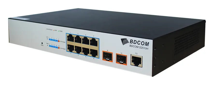 BDCOM S2510HNB 10 Port Gigabit L2+ Yönetilebilir Switch — görsel 3