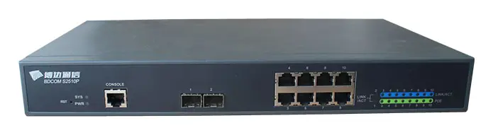 BDCOM S2510P 8 Port Gigabit PoE L2+ Yönetilebilir Switch