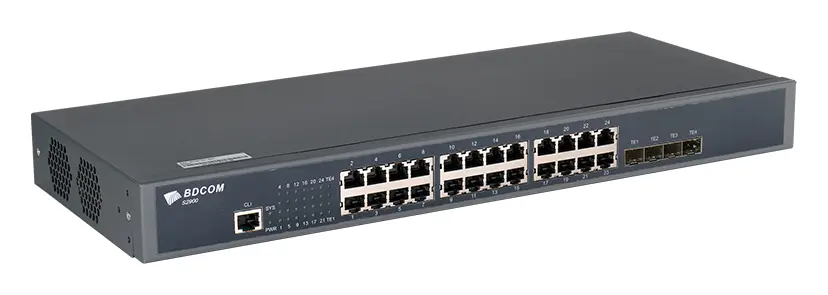 BDCOM S2900-24T4X 24 Port Gigabit 4×10G SFP+ L2+ Yönetilebilir Switch — görsel 2