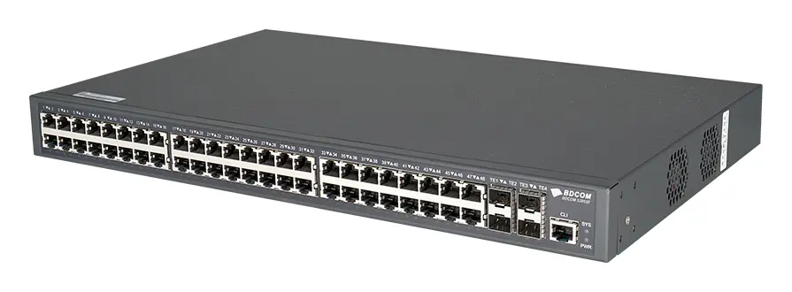 BDCOM S2952E 48 Port Gigabit 4×10G SFP+ L2+ Yönetilebilir Switch — görsel 3