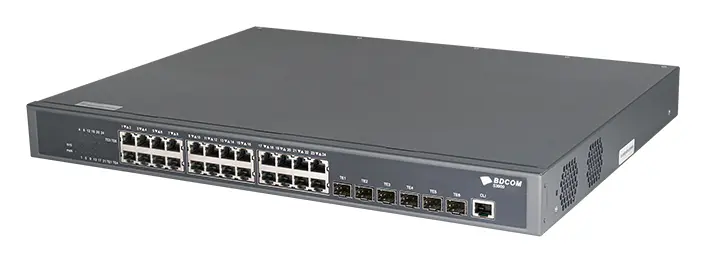 BDCOM S3900-48M6X/EI 24 Port Gigabit 24×SFP 6×10G SFP+ Yönetilebilir Switch — görsel 3