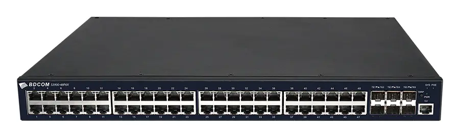 BDCOM S3900-48M6X/EI 24 Port Gigabit 24×SFP 6×10G SFP+ Yönetilebilir Switch — görsel 5