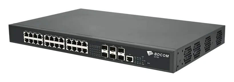 BDCOM S5700-24EP6X 24 Port 2.5G PoE 6×10G SFP+ Yönetilebilir Switch — görsel 2