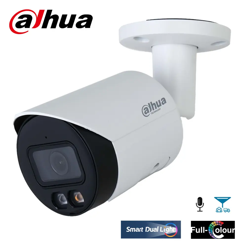Dahua IPC-HFW1249S-S-IL 2 MP Hibrit Işıklı Sesli IP Bullet Kamera