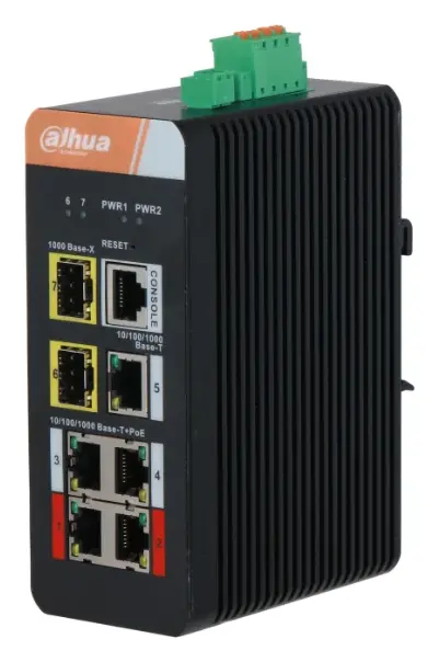 Dahua IS4207-4GT-120 7 Port (4 PoE) Gigabit Endüstriyel PoE Switch