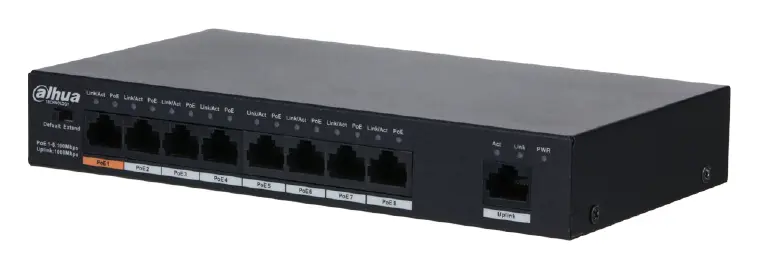 Dahua PFS3009-8ET1GT-96-V2 8 Port PoE Switch