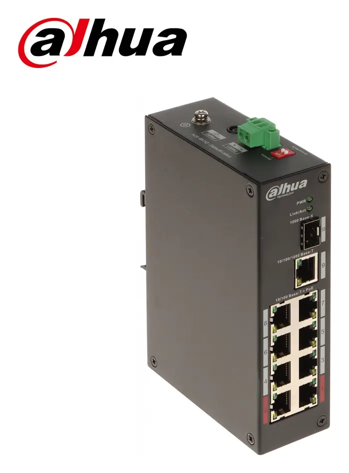Dahua PFS3110-8ET-96 8 Port Endüstriyel PoE Switch