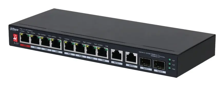 Dahua PFS3210-8ET2GF-96 10 Port (8 PoE) PoE Switch