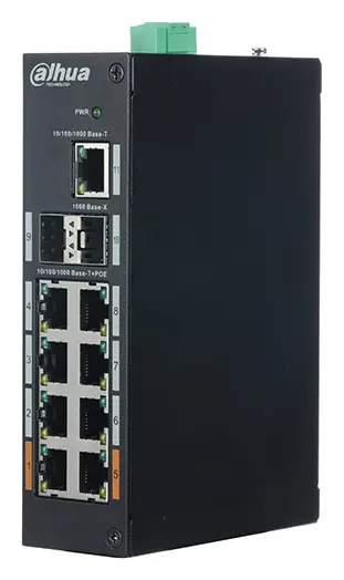 Dahua PFS3211-8GT-120 8 Port Endüstriyel Gigabit PoE Switch — görsel 2