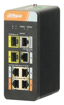 Dahua PFS4207-4GT-DP 7 Port (4 PoE) Gigabit Endüstriyel PoE Switch