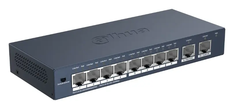 Dahua S3010-8GT-60 10 Port (8 PoE) Gigabit PoE Switch